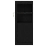 LED Sideboard Black 41 x 37 x 100 cm Engineered Wood