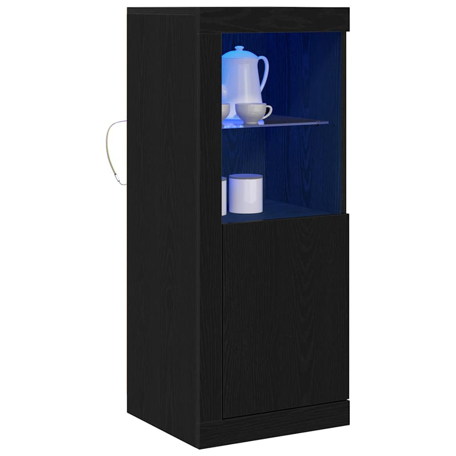LED Sideboard Black 41 x 37 x 100 cm Engineered Wood