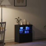 Sideboard Black 60 x 37 x 67 cm Engineered wood - 45-Degree Angle