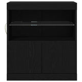 LED Sideboard Black 60,5 x 37 x 67 cm Engineered Wood