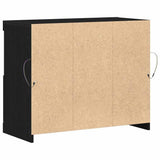 LED Sideboard Black 81 x 37 x 66.5 cm Engineered Wood