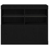 LED Sideboard Black 81 x 37 x 66.5 cm Engineered Wood