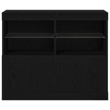 Sideboard Black 81 x 37 x 67 cm Engineered wood - Close-Up Angle