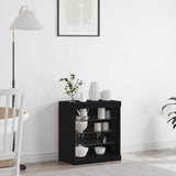 LED Sideboard Black Oak 60,5 x 37 x 67 cm Engineered Wood
