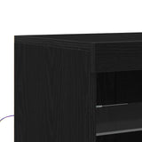 Sideboard Black Oak 60.5 x 37 x 100 cm Engineered Wood - Extra Image