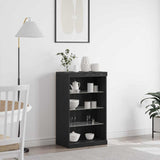 LED Sideboard Black Oak 60,5 x 37 x 100 cm Engineered Wood