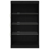 LED Sideboard Black Oak 60,5 x 37 x 100 cm Engineered Wood