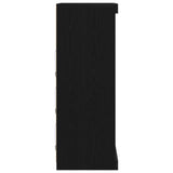 Sideboard Black Oak 60.5 x 37 x 100 cm Engineered Wood - Close-Up Angle