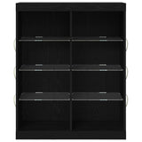 LED Sideboard Black Oak 81 x 37 x 100 cm Engineered Wood