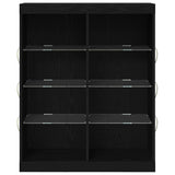 Sideboard Black oak 41 x 37 x 100 cm Engineered Wood - Rear View