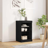 LED Sideboard Black Oak 41 x 37 x 67 cm Engineered Wood