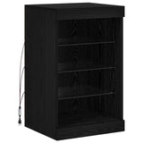 LED Sideboard Black Oak 41 x 37 x 67 cm Engineered Wood