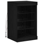 LED Sideboard Black Oak 41 x 37 x 67 cm Engineered Wood