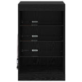 LED Sideboard Black Oak 41 x 37 x 67 cm Engineered Wood