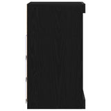 Sideboard Black Oak 41 x 37 x 67 cm Engineered Wood - Close-Up Angle