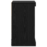 LED Sideboard Black Oak 41 x 37 x 67 cm Engineered Wood - Close-Up Angle