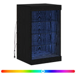 LED Sideboard Black Oak 41 x 37 x 67 cm Engineered Wood