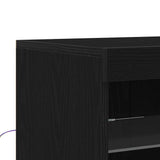 LED Sideboard Black Oak 41 x 37 x 100 cm Engineered Wood