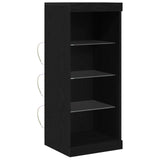 LED Sideboard Black Oak 41 x 37 x 100 cm Engineered Wood