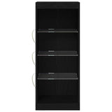LED Sideboard Black Oak 41 x 37 x 100 cm Engineered Wood