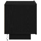 Bedside Cabinet Black oak 70 x 36 x 40.5 cm Engineered wood - Close-Up Angle
