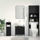 Bathroom Sink Cabinet Black oak 60 x 30 x 60 cm Engineered Wood - Top-Down View