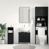 Bathroom Sink Cabinet Black Oak 60 x 30 x 60 cm Engineered Wood - Top-Down View