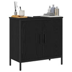 Bathroom Sink Cabinet Black Oak 60 x 30 x 60 cm Engineered Wood