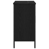 Bathroom Sink Cabinet Black oak 60 x 30 x 60 cm Engineered Wood - Close-Up Angle