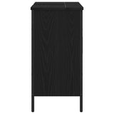 Bathroom Sink Cabinet Black Oak 60 x 30 x 60 cm Engineered Wood - Close-Up Angle