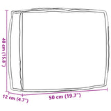 Cushion Anthracite 50 x 40 x 12 cm Oxford Fabric - Rear View