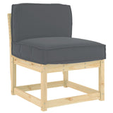 Cushion Anthracite 60 x 40 x 12 cm Oxford Fabric - Front View