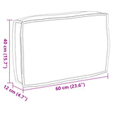 Cushion Anthracite 60 x 40 x 12 cm Oxford Fabric - Rear View