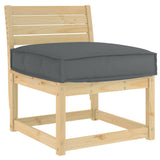 Cushion Anthracite 60 x 60 x 12 cm Oxford Fabric - Front View