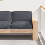 Cushion Oxford Fabric Anthracite 80 x 80 x 12 cm