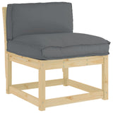 Cushion Anthracite 80 x 40 x 12 cm Oxford Fabric - Front View