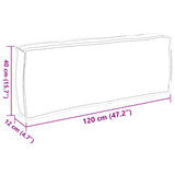 Cushion Anthracite 120 x 40 x 12 cm Oxford Fabric - Rear View