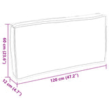 Cushion Anthracite 120 x 60 x 12 cm Oxford Fabric - Extra Image