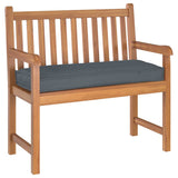 Pallet Cushion for Bench Anthracite 100 x 40 x 8 cm - Front View