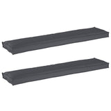 Pallet Cushion Set 2 pcs Anthracite 180 x 40 x 8 cm - Front View