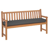 Pallet Cushion Set 2 pcs Anthracite 180 x 40 x 8 cm - Rear View