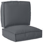 Pallet Cushion Set Oxford Fabric Anthracite 50 x 50 x 12 cm
