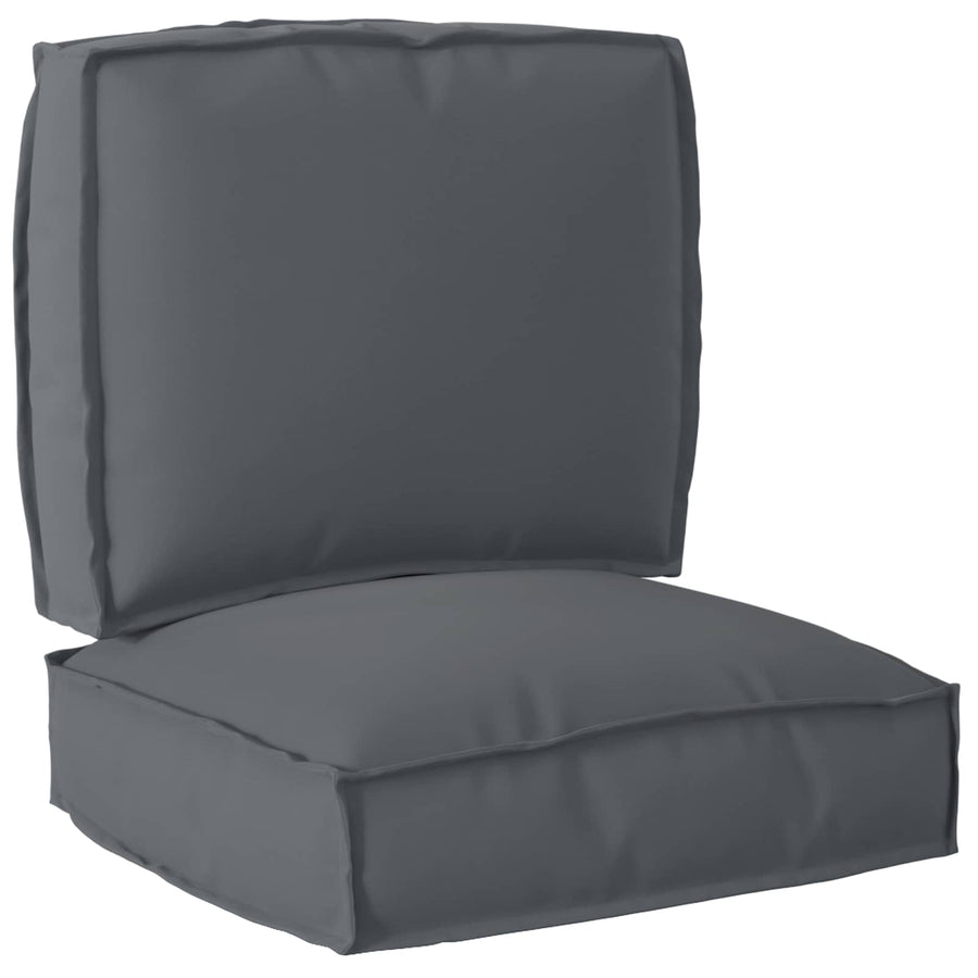 Pallet Cushion Set Oxford Fabric Anthracite 50 x 50 x 12 cm