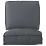 Pallet Cushion Set Oxford Fabric Anthracite 50 x 50 x 12 cm