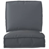 Pallet Cushion Set 2 pcs Anthracite Oxford Fabric - Front View