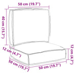 Pallet Cushion Set Oxford Fabric Anthracite 50 x 50 x 12 cm