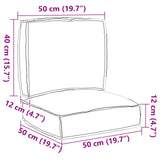 Pallet Cushion Set 2 pcs Anthracite Oxford Fabric - Top-Down View