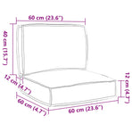 Pallet Cushion Set Oxford Fabric Anthracite 60 x 60 x 52 cm