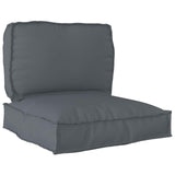 Pallet Cushion Set 2 pcs Anthracite Oxford Fabric - Front View