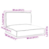 Pallet Cushion Set 2 pcs Anthracite Oxford Fabric - Top-Down View